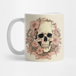 Flower skeleton momento mori Mug